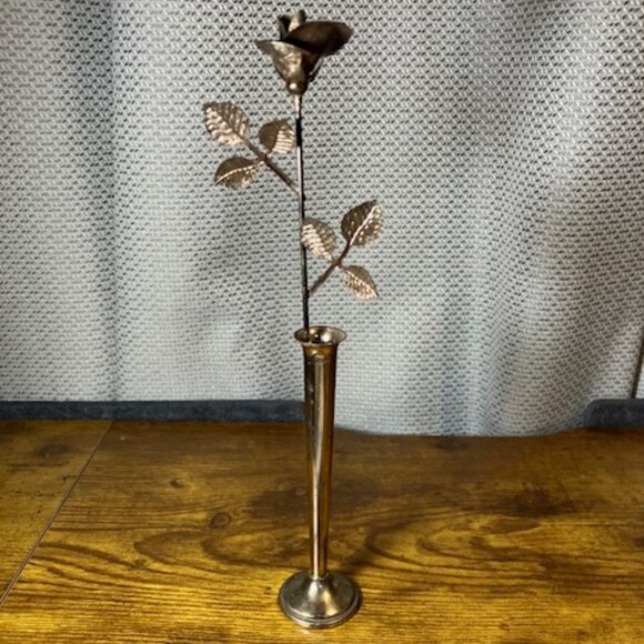 Brass Rosebud in a Vase by Ted Arnold 9.5 - Picture 1 of 4